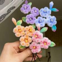 紫色蔥花手工管刷清潔工具,DIY手工花束包裝裝飾套組,材質亮麗柔軟,可製作玫瑰、鬱金香、向日葵等花卉,適合畢業季、校園禮物、裝飾 - 彩色 - 查看 7