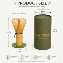 ZAVEBARIN Premium Matcha Whisk Set With Luxury Paper Canister – Handcrafted Bamboo Chasen, Traditional Japanese Tea Ceremony Tool, Elegant Matcha Accessories - Multicolor - View 4