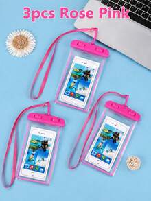 1/2/3pcs Universal Waterproof Phone Pouch/Case, Compatible With IPhone 17, 16, 15, 14, 13 Pro, Max Plus, Suitable For Swimming, Rafting, Diving, Underwater Photography, Beach, Outdoor Sports, Summer Travel, Vacation, Back To School Essential - Multicolor - View 29