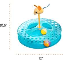 Catstages Tower Of Tracks Cat Toy – 3-Level Track Tower With 6 Balls, Interactive Cat Toy For Indoor Enrichment - Cheese Chase - View 10