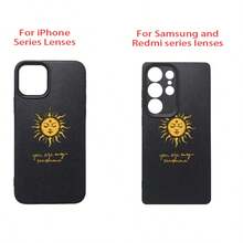 1 buah Casing Ponsel Bahan TPU Warna Keren Latar Belakang Hitam Pola Slogan Matahari Emas Retro Kompatibel Dengan iPhone 17 Pro Max/17/16 Pro Max/15/13/12/11/ S20 FE/A15/S24/A55/ Note 11/Note 12/Note 13 Pro Perlindungan Penuh Tahan Guncangan Lembut - Hitam - View 8