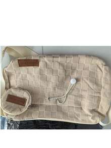 Bolsa Transversal Estilo Harajuku Luxuosa Preppy, Grande Capacidade Cor Sólida Estampa Xadrez, Alça de Ombro Ajustável Bolsa Feminina, Adequada para a Temporada de Volta às Aulas - Multicolorido - Visão 10