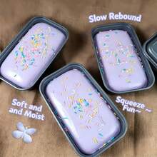Sticky Box Cake Slow Rebound Squeeze Toy, Cream Ice Cream Box Squeeze Toy, Stress Relief Hand Relaxation Gift, Squeezable Soft Touch, Handheld Desktop Toy, Effectively Relieve Anxiety, Suitable For Classroom, Outdoor, Office Stress - Multicolor - View 4