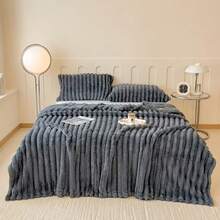 AYD Opulent Imitation Rabbit Fur Blanket Ultra-Soft, Lightweight, Material Safety,Multi-Color, Ldeal For BedCouch, Travel, Camping, Home Bedroom Decor,Cozyvibes, Room, Best Gifts For Valentine'S Day - 灰色 - 查看 10