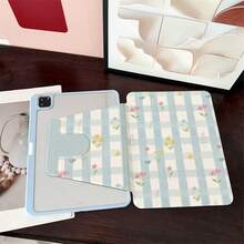 1件 360°可旋轉平板保護殼，多角度觀看書本式支架，相容 iPad A16 2025、Galaxy Tab S9 FE/S8 Plus/S7/S10、Pad、Matepad、Pad、Honor Pad、Xiaoxin Pad - 彩色 - 查看 3