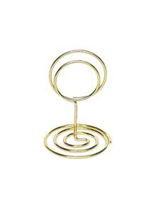 Round Stainless Steel Card Holder/Table Number Stand, Reusable Essential For Weddings, Graduations, Restaurants And Holiday Events - Multicolor - View 11