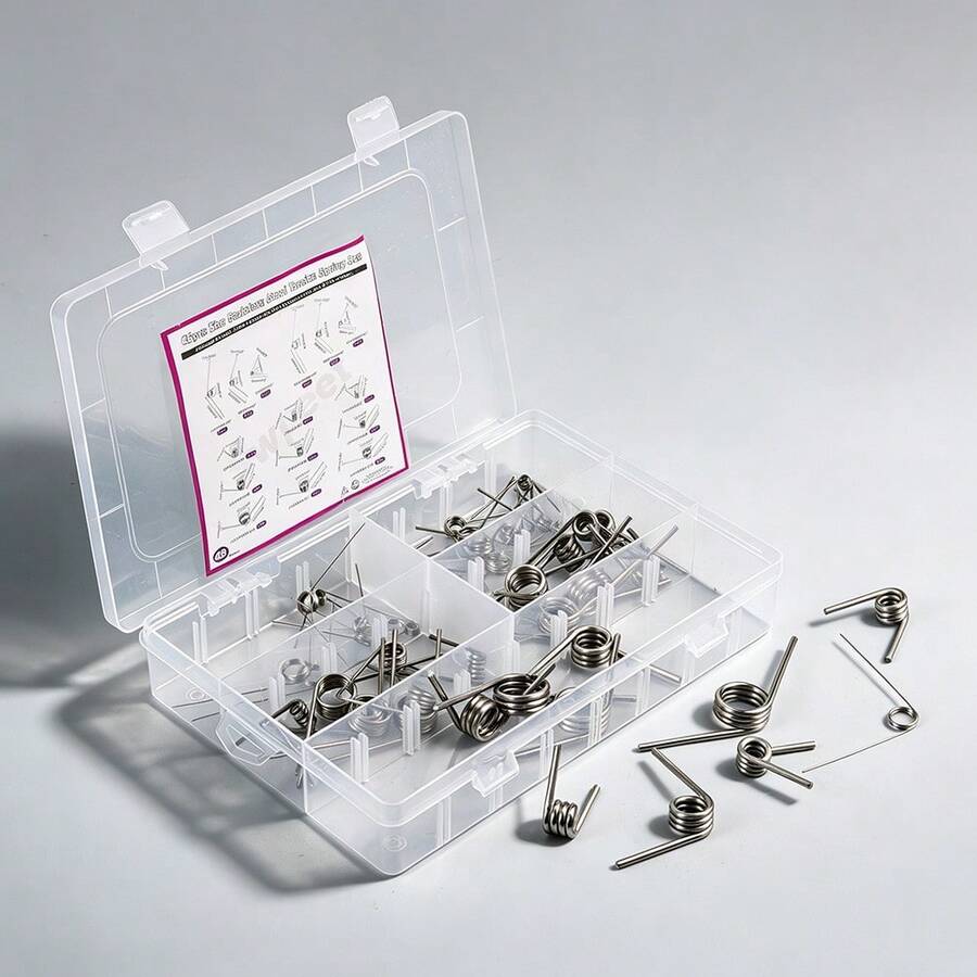suli 45pcs V-Type Hairpin Torsion Springs 0.5-2.5mm Wire Dia High Strength Precision Spring 45-120° Mechanical Equipment Repair Parts