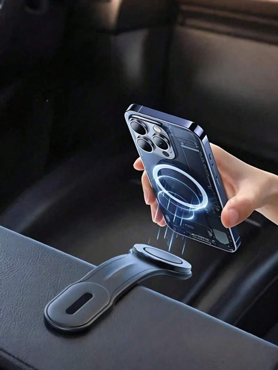 Car Phone Holder, Magnetic Car Phone Holder, Detachable, Universal Holder, Extendable Dashboard Holder, With Magnetic Sheet, Adjustable And Flexible, Suitable For Most Car Models