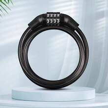 1pc 4-Digit Combination Bicycle Lock, Keyless Portable Combination Lock, Thickened Ring Bicycle Lock, Multi-Function Outdoor Cycling Anti-Theft Lock - Multicolor - View 2