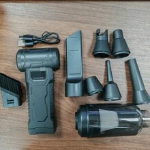 電動無線除塵器,高功率無刷馬達手持式吸塵器附充電吹風功能,3段式可調速,適用於除塵、吹雪、吹乾頭髮、居家清潔及電腦除塵,車用吹風與吸塵雙用 - 無線 - 查看 13
