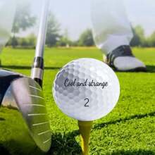 Cool and strange New Golf Balls - 2-Layer Competition Balls - High Elasticity Dual-Layer Balls - 1 Box Contains 12 Competition Golf Balls - Golf Course Supplies 2-Layer Golf Balls High Rebound Long Distance Shot Outdoor Sports Golf Balls Long Distance 2-Layer - White - View 8