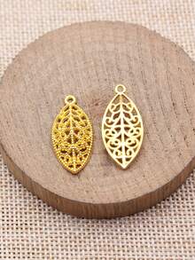 20 buah liontin daun ukuran 27x12mm untuk pembuatan perhiasan DIY, kalung, gantungan kunci, rantai ponsel, gelang, aksesoris pembuatan kerajinan tangan. - Daun-daun - View 6