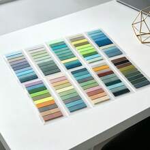 200pcs 1 Random Color PET Index Tabs, Office Daily Page Markers, Book Tabs, Student Marker Stickers, Classification Labels, File Index Labels - Multicolor - View 6