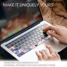 1pc Cute Cat Pattern Sticker Compatible With Apple Air Keyboard Function Keys, Cartoon Design Partial Skin Decal, Self-Adhesive Decorative Removable No-Residue Personalized Sticker - View 3
