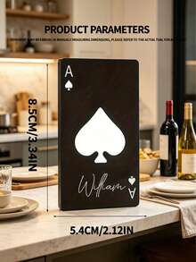 Ouvre-bouteille personnalisé, cadeau de poker, cadeau de garçon d'honneur avec nom et date personnalisés, ouvre-bouteille de portefeuille avec initiale de nom personnalisée, ouvre-bouteille de poker, faveur de fête, cartes de poker de casino, cadeau d'invitation de garçon d'honneur, as de pique, meilleur cadeau pour les hommes - Multicolore - Voir 9