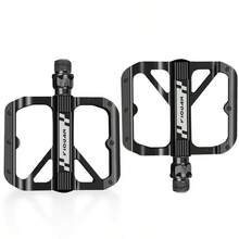 1PC Mountain Bike Aluminum Alloy Pedal With Dual DU Bearings, Anti-Slip Wider Pin Pedal For Cycling Accessories - Multicolor - View 3