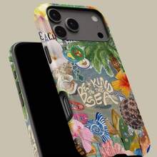 Coque de protection avec design floral du monde sous-marin coloré pour iPhone 17 16 15 14 13 12 11 Pro Max, coque florale pour Samsung S21 S22 S23 S24 S25 Ultra - Étui mat résistant - Voir 4