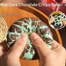 New Squishy Crunchy Stress Relief Handmade Ball Toy, Mint Dark Chocolate Design, Sound-Making Slow Rebound Shapeable Squeeze Toy, Suitable For Office And Teenagers Stress Relief, Children's Squeeze Toy, Gift For Friends - 彩色 - 查看 12