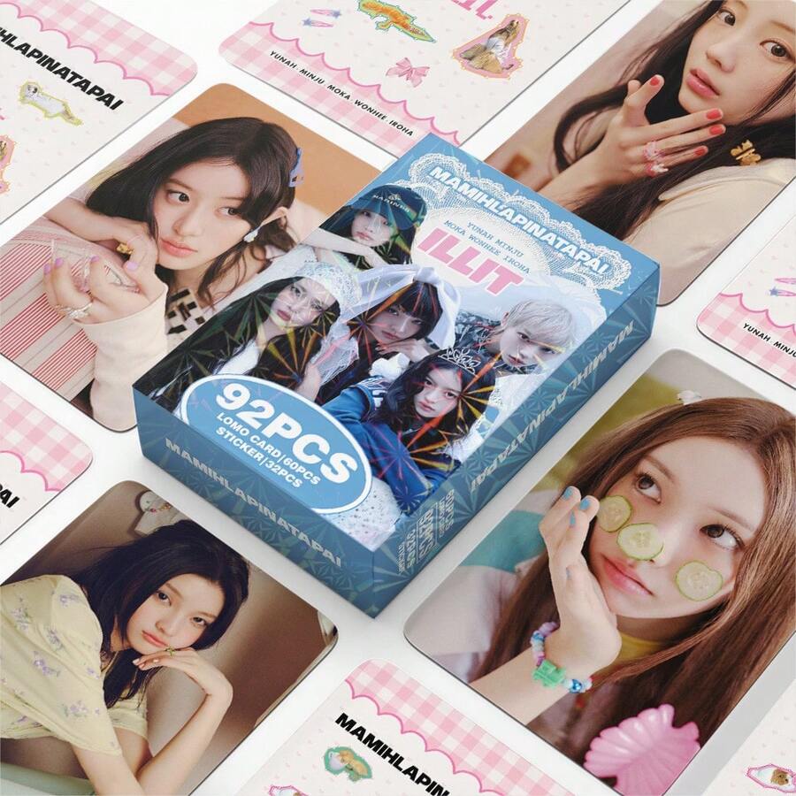 124張/92張 MAMIHLAPINATAPAI Lomo卡 92張K-Pop小卡套組 Yunah Minju Moka Wonhee Iroha 專輯相片貼紙 粉絲收藏禮盒 單張專輯「NOT CUTE ANYMORE」全息星光相卡 LOMO卡,Star K-POP周邊LOMO小卡,雷射收藏卡,貼紙,雙面高清彩色印刷相卡 賀卡 書籤 - 彩色 - 查看 1