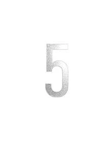 1個加厚自黏壓克力3D門牌號碼，精準切割平滑邊緣免鑽孔強黏背膠房號貼紙，適用於民宿公寓入口門 - 銀色 - 查看 6