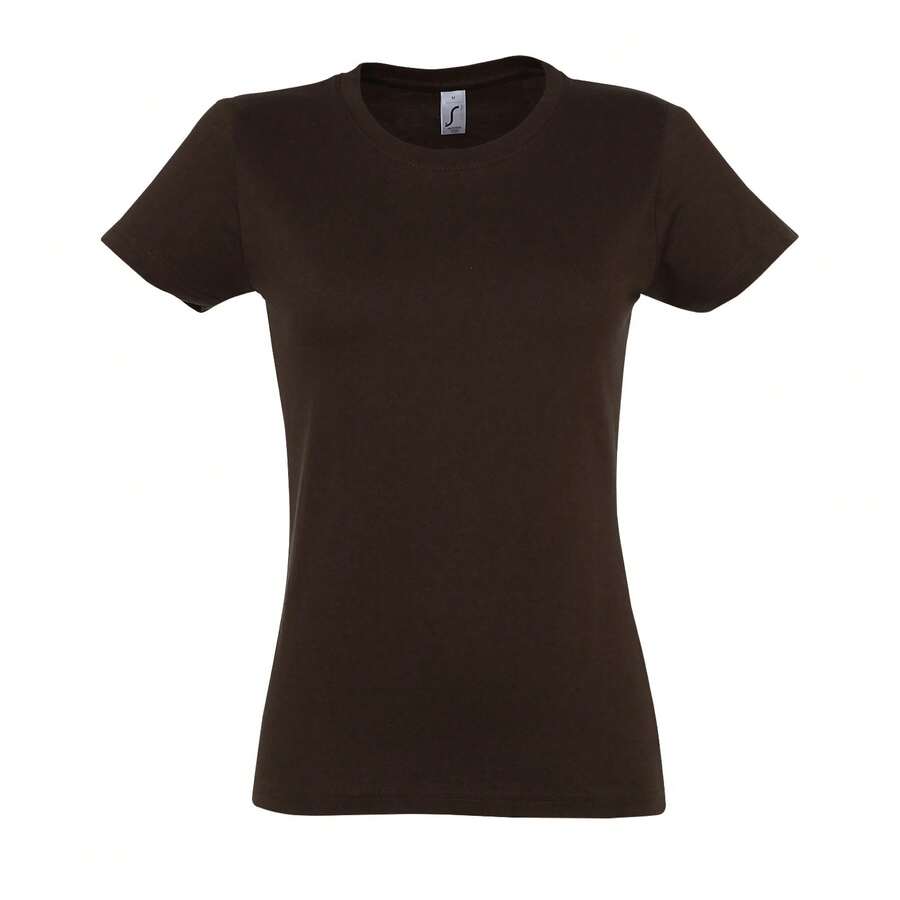 SOLS Womens/Ladies Imperial Short-Sleeved T-Shirt - Chocolate - View 1