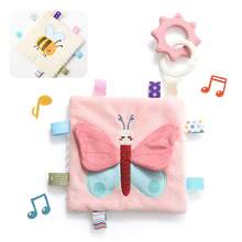 1 Buah Selimut Pengaman Bayi Baru Lahir dengan Label Kupu-kupu Lucu dan Cincin Gigitan, Mainan Sensorik Lembut dan Mewah untuk Acara Baby Shower - MultiWarna - View 4
