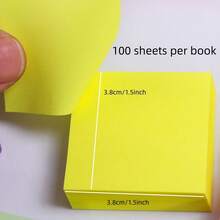 600 piezas (6 rollos - color aleatorio) Mini notas adhesivas, blocs de notas de colores. El papel de notas presenta un diseño cuadrado pequeño, fácil de rasgar y usar. Su forma compacta es perfecta para uso en oficina, escuela o el hogar. - Unitalla - Ver 3