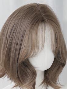 NAMM 12 Inch Short Curly Wigs For Women - Modest Fashion Wave Wig Curtain With Bangs, Brown Soft Silky Heat-Resistant Synthetic Fiber Wigs For Daily Use, Perfect For Holidays Music Festivals Celebrations-Sakura Celebrations Glam & Party Street Wear - Multicolor - View 9
