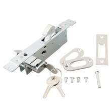 Silver Sliding Door Security Hook Lock Practical Replacement Door Latch - A - View 1