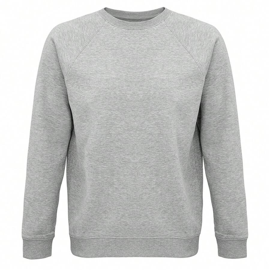 SOLS Unisex Adult Space Organic Raglan Sweatshirt - Grey Marl - View 1