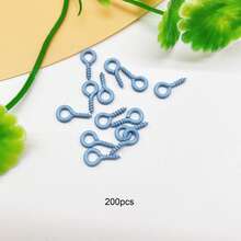 200入 金屬 10*5mm 琺瑯塗層眼針螺紋鉤 DIY 手作五金配件，適用鑰匙圈吊飾、墜飾與珠寶製作 - 金屬烤漆羊眼釘 - 查看 13