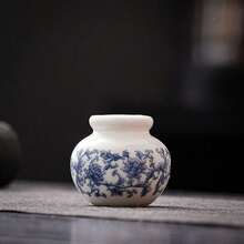 1個手工古風青花瓷陶瓷小花瓶裝飾,水培種植,臥室餐廳裝飾,辦公桌迷你植物花瓶,適合日常使用和送禮 - A - 查看 13