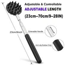 Classic 5-Section Cactus Back Scratcher, Extends Up To 28 Inches To Cover Full Back, 1/4 Inch And 1/2 Inch Spikes, One-Handed Telescopic Itch Relief Stick, Durable PVC Material, Suitable For Elderly, Adults And Pets Christmas Stocking Stuffer Gift - A - View 3