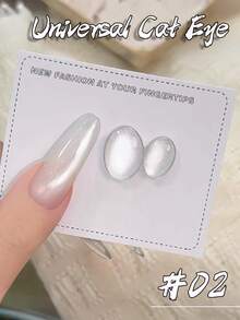 MISS SHAKA 10ml Summer Universal White Gold Cat Eye Glass Bead Cat Eye Gel Nail Polish, Porcelain White Small Bulb Crystal Cat Eye Gel, Nail Salon Whitening Versatile Elegant Nail Art Holiday Nail Home DIY Nail Supplies - Multicolor - View 19