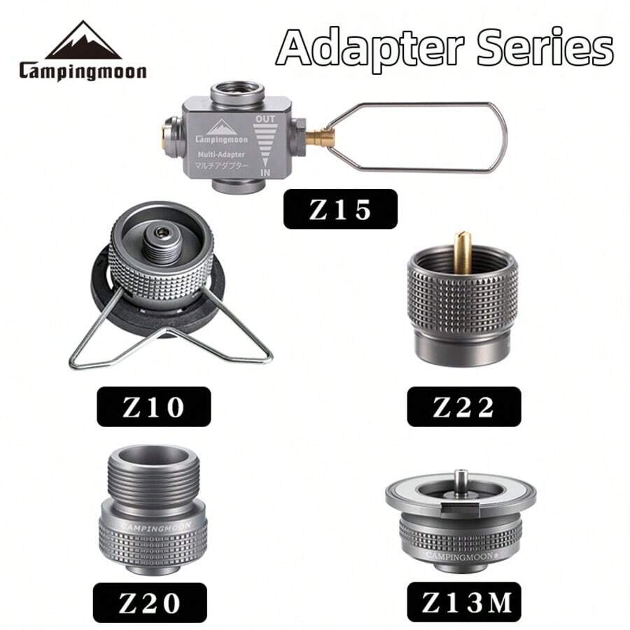 CAMPINGMOON Outdoor Camping Kitchen Pressure Relief Inflator Valve Propane To Isobutane Adapter Propane To Isobutane Converter Aluminum Alloy Propane Interface Accessory Z10 Z11 Z13 Z13M Z15 Z20 Z22 - A - View 1