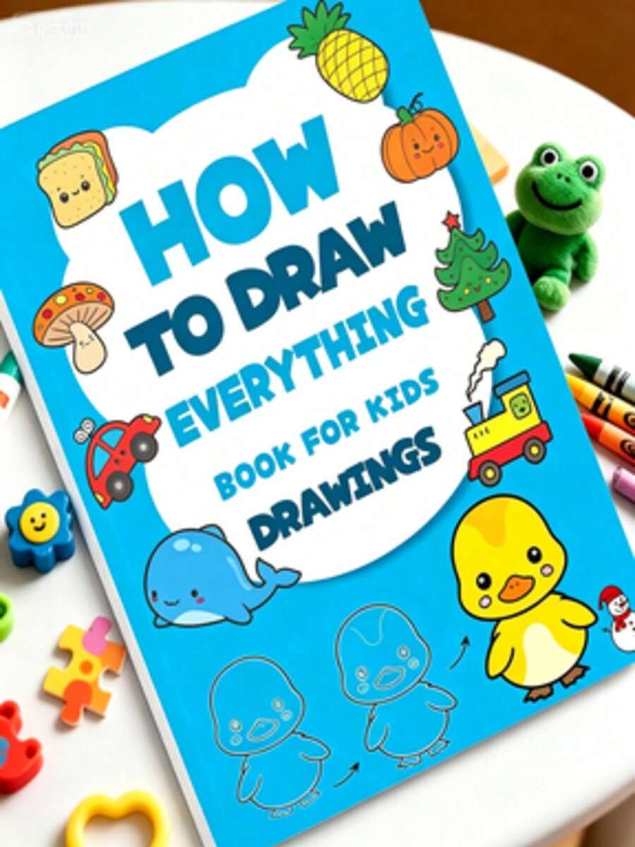 How To Draw Everything: Beginner's Sketching Practice Book, Covering Various Themes Such As Animals, Fruits, Vehicles And Everyday Items. Step-By-Step Drawing Exercises, Inspiring Creativity And Enjoying The Leisurely Beauty Of Artistic Practice.