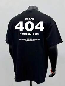 Casual Summer Short-Sleeved T-Shirt For Men From An American Streetwear Brand, With A Modern And Elegant Design And Crew Neck, Made Of Pure Fabric With Prints. - 黑色 - 查看 1