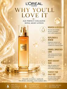 L’Oreal Paris 巴黎萊雅 Age Perfect 金萃膠原蛋白乳液 50/110ml，緊緻保濕、深層補水、奢華鎖水，讓肌膚彈潤緊實，適合日常保濕護理 - COLLAGENE MILKY LOTION - 查看 7