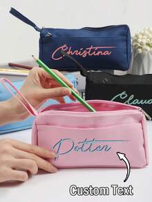 Personalized Name Pencil Case, Student Gift, School Pencil Case, Teacher Farewell Gift, Back To School Gift, Can Use Logo,Back To School Season - Multicolor - View 7