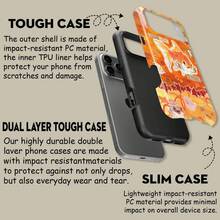 Orange Ocean World, Colorful Big Fish Floral Design Cover For IPhone 17 16 15 14 13 12 11 Pro Max, Floral Cover For Samsung S21 S22 S23 S24 S25 Ultra Case - Tough Matte Case - View 8