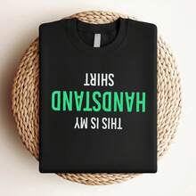T-shirt pour femmes avec imprimé "Filles, c'est mon t-shirt de poirier" - Cadeau de gymnastique amusant pour femmes - Fitness et entraînement - Noir - Voir 3