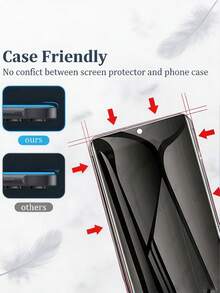 3Pcs Anti Peeping Hydrogel Film Explosion-Proof Scratch Resistant Anti Spy Phone Screen Protector Compatible With Samsung Galaxy S26 S25 S24 S23 Ultra FE A57 A56 A55 A54 A53 Z Flip 3/4/5/6/7 Compatible With Xiaomi 15T 14T Pro Poco X7 15C 14C Note 13 12 14 4G 5G Office/Subway Privacy Protection Scratch Automatic Adsorption Soft Film Non Glass Does Not Support Fingerprint Recognition - Clear - View 7