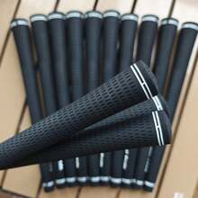 13pcs/Set Tour Velvet 360 KG-174 Interlocking Pattern Golf Grip Set - Premium Rubber Material For Men/Women - 黑色 - 查看 1