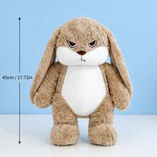 11.81in Lop-Eared Rabbit Plush Toy-Super Soft And Fluffy .Silicone Doll Full Silicone Body Plush Anime Figure Stuffed Animal Teddy Bear Plushies Office Desk Accessories Room Decor Halloween Squishy Squishies - Multicolor - View 12