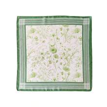 1 buah Syal Persegi Poliester Motif Bunga Kasual 70cm, Cocok untuk Dekorasi Sepanjang Musim - #2 Hijau - View 4