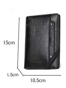 Premium PU Leather Travel Wallet, Unisex, With RFID Blocking Function, Can Store Passport, Cards And Documents, Suitable For Flights, Cruises, Vacations And Business Trips - Multicolor - View 11