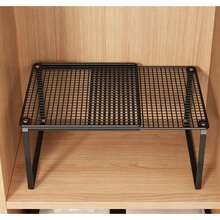 1pc Black/White Iron Expandable Wardrobe Shelf, Cabinet Clothes Divider Rack, Closet Storage Organizer, Suitable For Home, Office, Retail Use - Multicolor - View 4