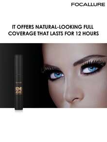 FOCALLURE 8g Volumizing Lengthening Thickening Mascara, Mixed With Lengthening Microfibers, Extremely Waterproof, Sweat-Proof And Tear-Proof, All-Day Smudge-Proof And Non-Fading, Buildability, Free Layering, Instantly Lifts Lashes And Long-Lasting Curl - #BLACK - View 2