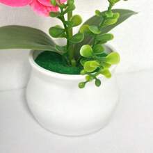 1pc Artificial Phalaenopsis Orchid Potted Plant, 11 Inch, 5 Exquisite Orchid Flowers, Suitable For Living Room, Entryway Or Desktop Decoration, Indoor/Outdoor Home Decor - Multicolor - View 12