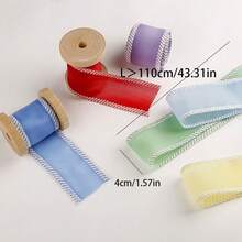 Chiffon Ribbon DIY Bows For Clothing, Straw Hats, Gift Boxes, Flower Decoration, Hair Accessories Material - Multicolor - View 5